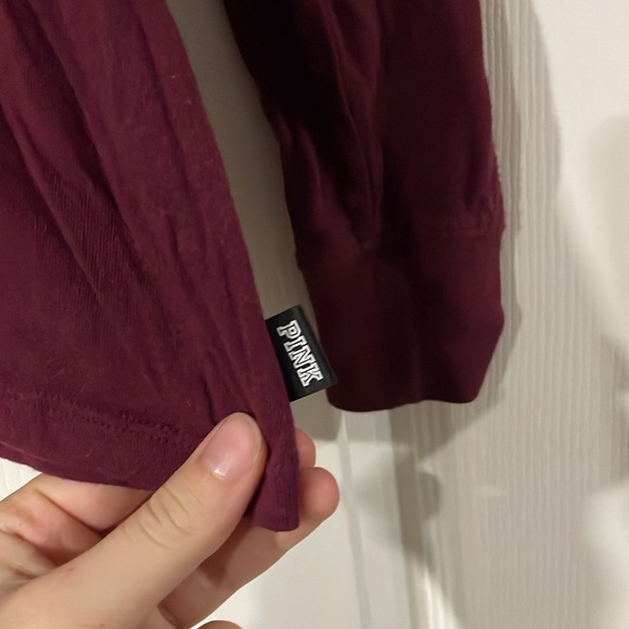 VS Pink collegiate burgundy long sleeve - Picture 2 of 5